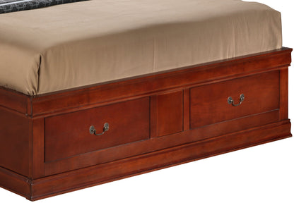 Louis Phillipe - King Charming Storage Bed - Cherry