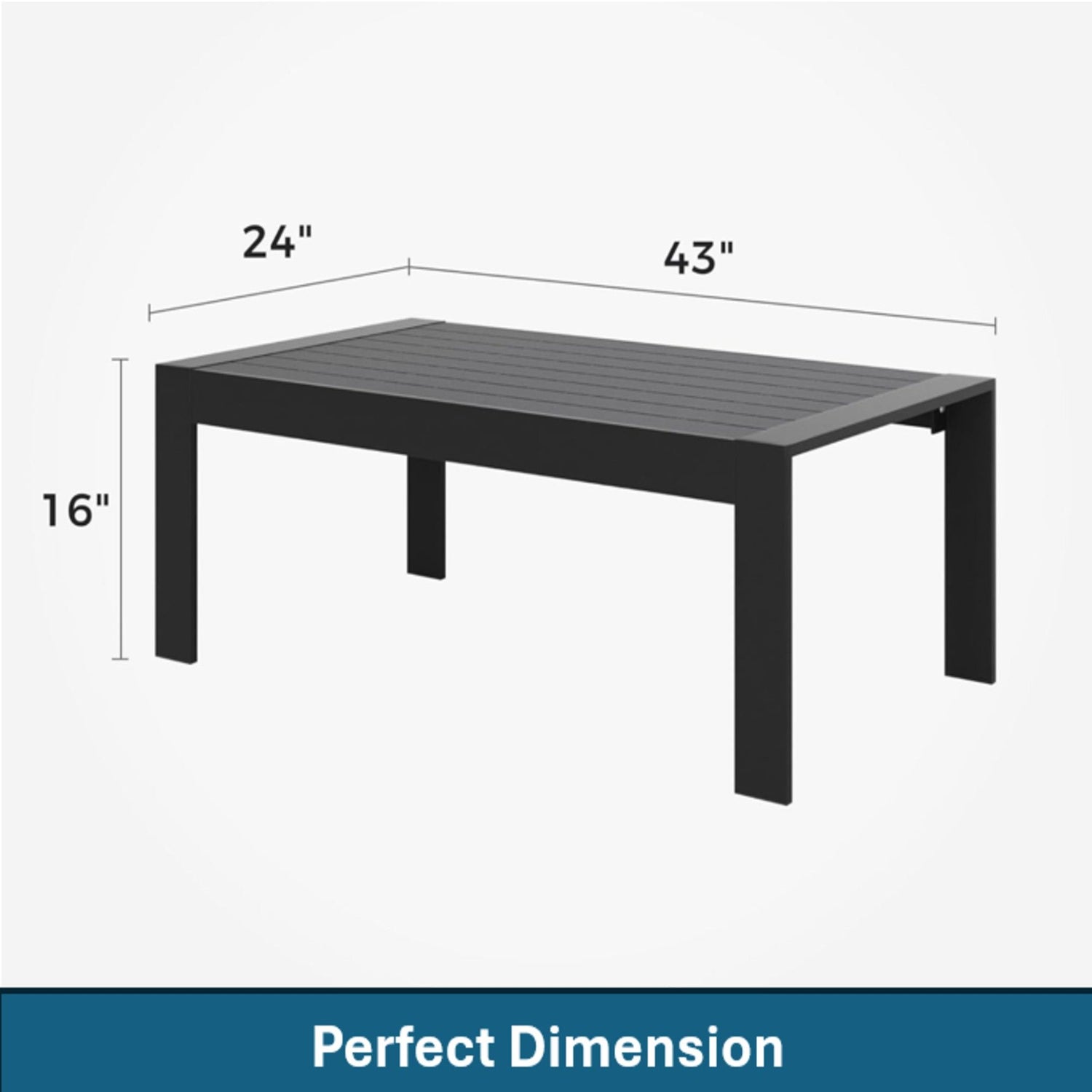 Modern Rectangle Outdoor Coffee Table
