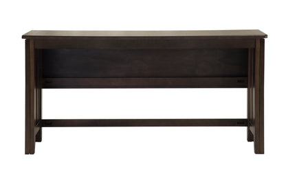 Drop Leaf Table &amp; 4 Stools - Dark Brown