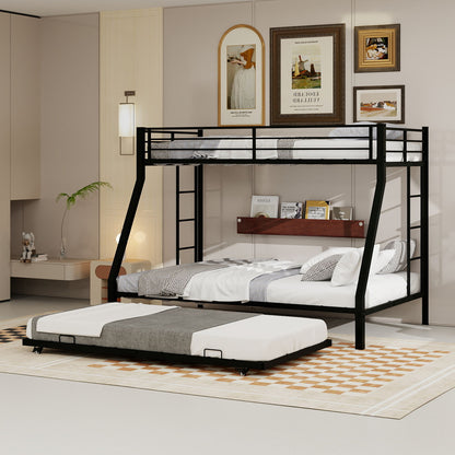 Bunk Bed For Kids, Convertible Frame With Ladders &amp; Guardrail
