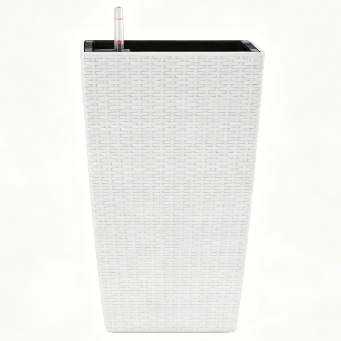 Square Large Planter With Automatic Watering System For Home And Garden (Set of 2) - White