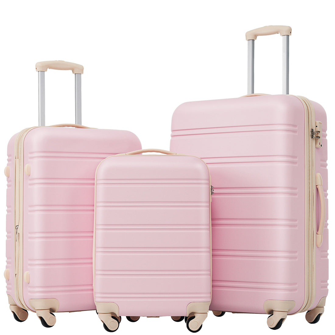 3 Piece Luggage Set Hardside Spinner Suitcase With Tsa Lock 20&quot; 24&quot; 28&quot;