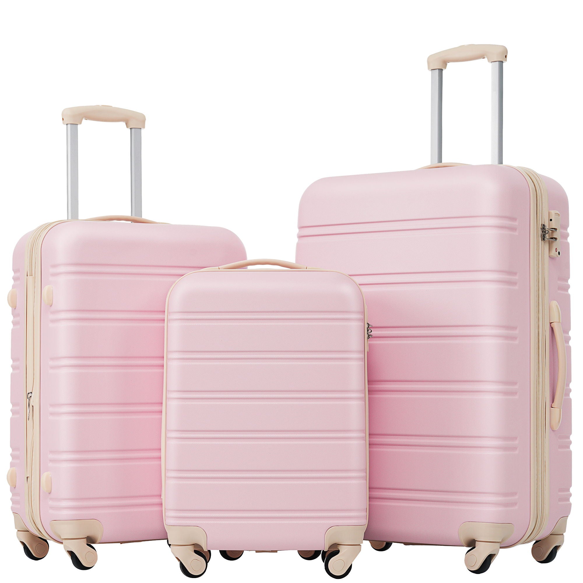 3 Piece Luggage Set Hardside Spinner Suitcase With Tsa Lock 20&quot; 24&quot; 28&quot;