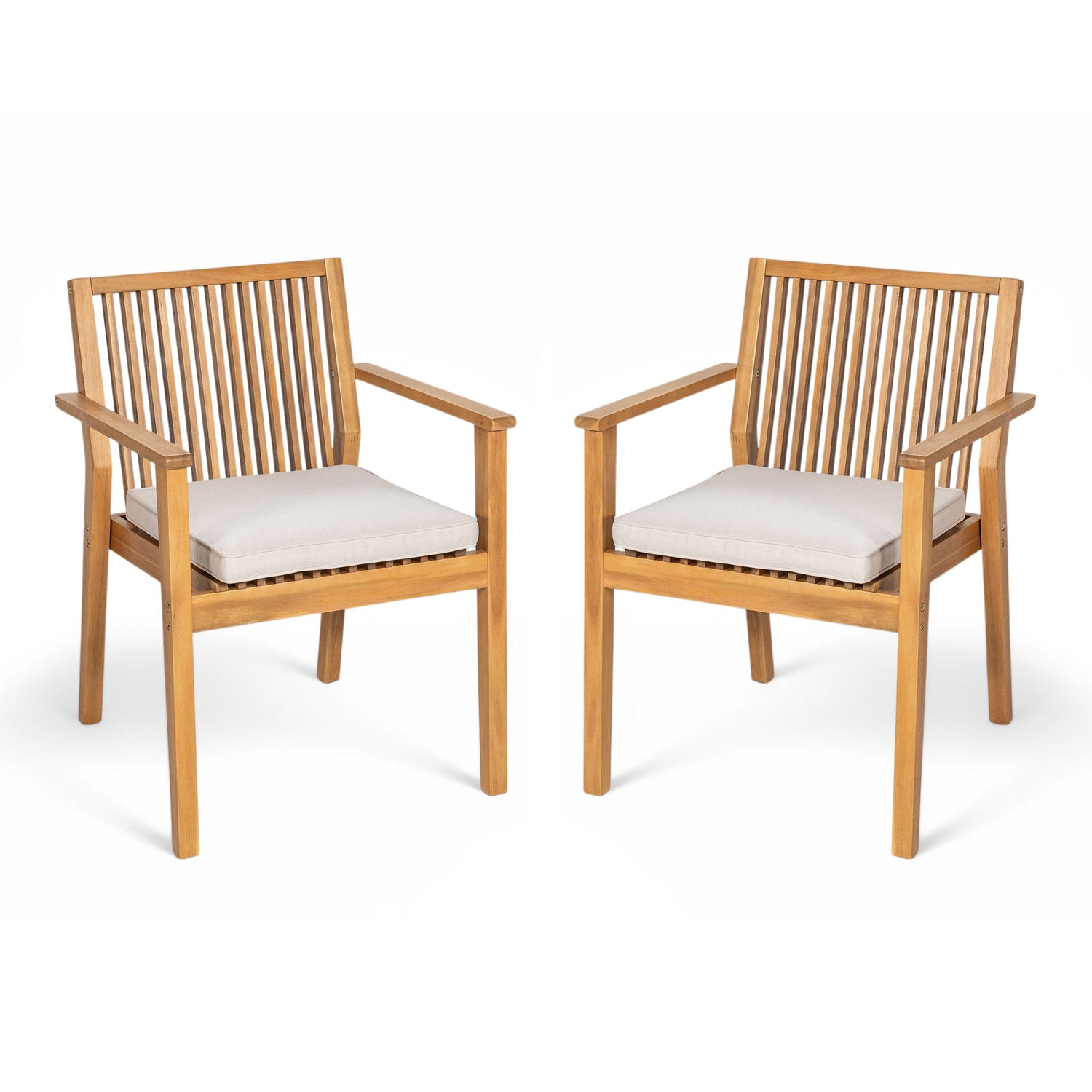 Patio Dining Chair, Comfortable Waterproof Seating (Set of 2)