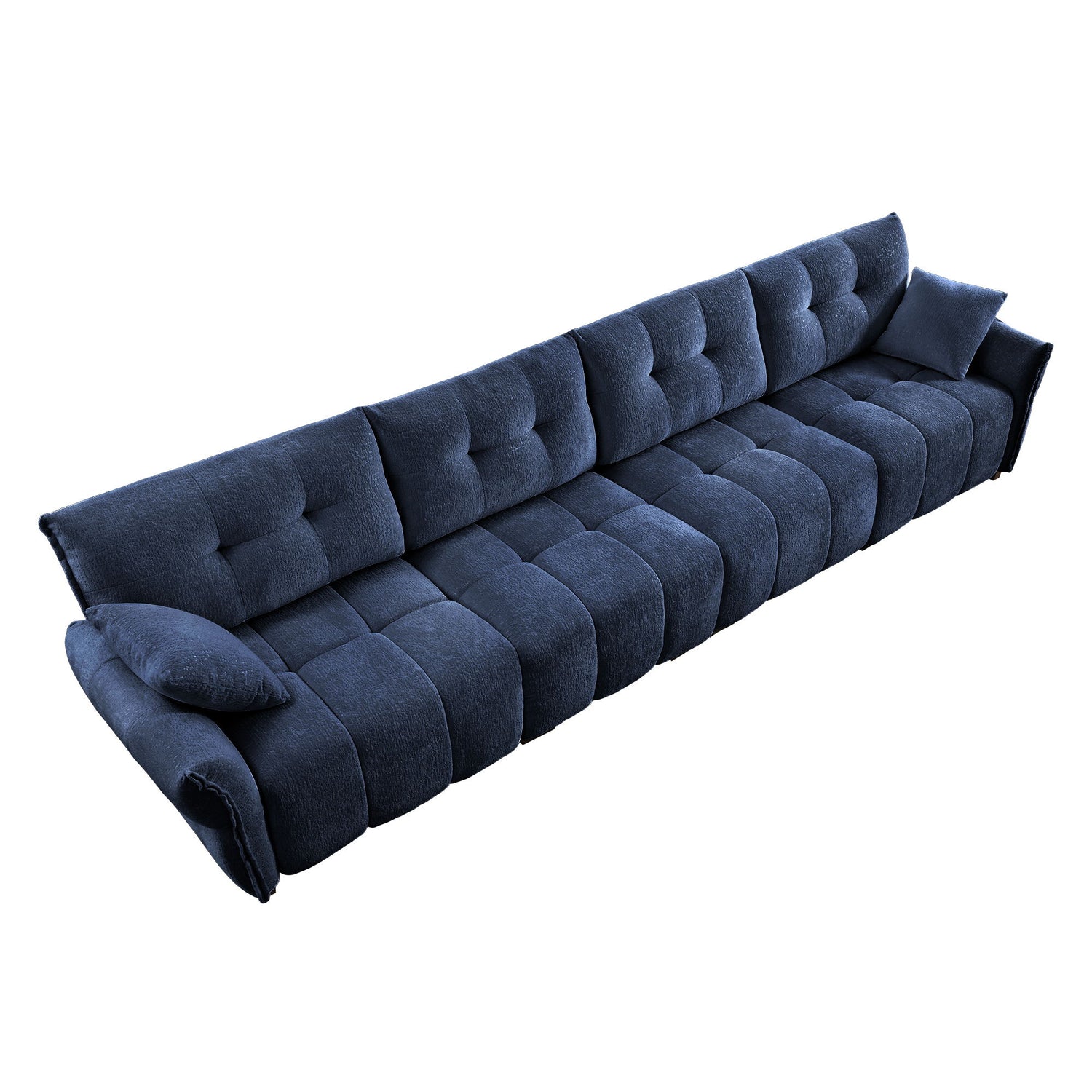 Modern Sofa &amp; Pillows, Textured Cover, High Rebound Cushions