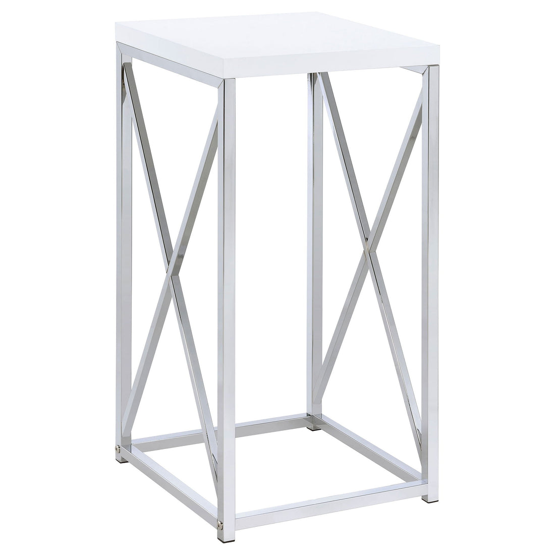 Accent Table With Accents - Glossy White