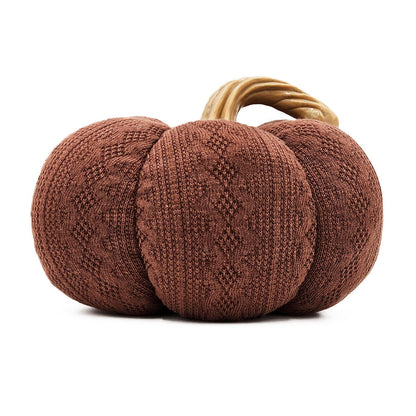 Pumpkin Ornament Decor For Holiday Harvest Festival Fall Festival &amp; Thanksgiving (Set of 2) - Dark Brown