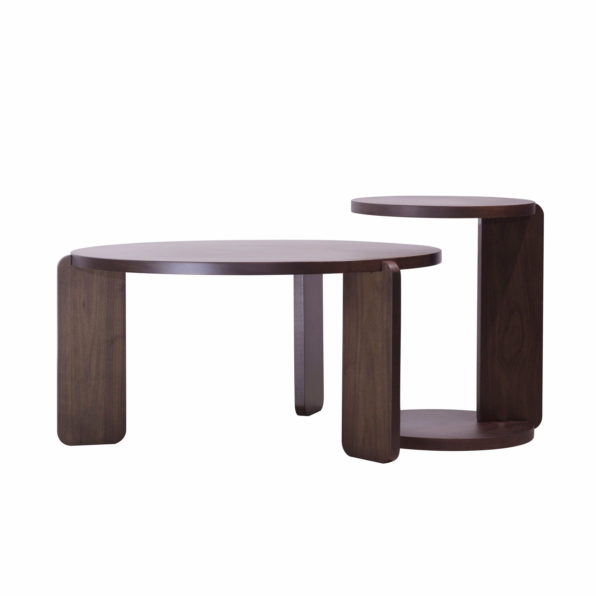 Round Coffee &amp; End Table Set