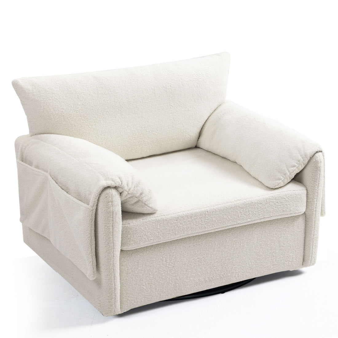 Oversized Swivel Armchair Modern Chair &amp; Single Sofa Lounge, Comfortable Seating For Living Room