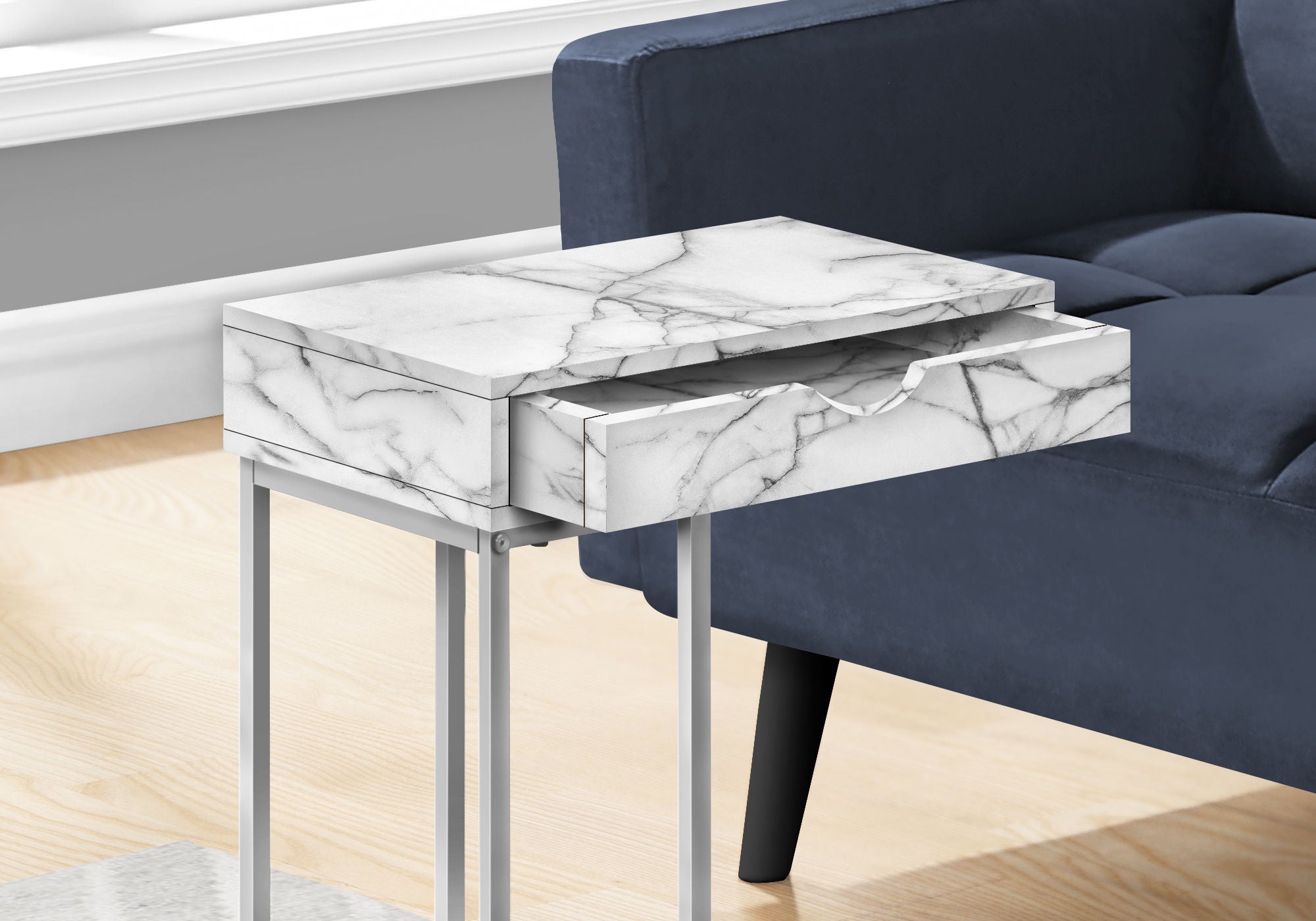 Accent Table, C - Shaped Contemporary &amp; Modern Design