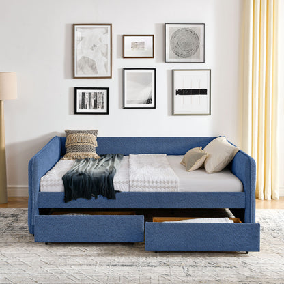 Upholstered Daybed &amp; 2 Drawers