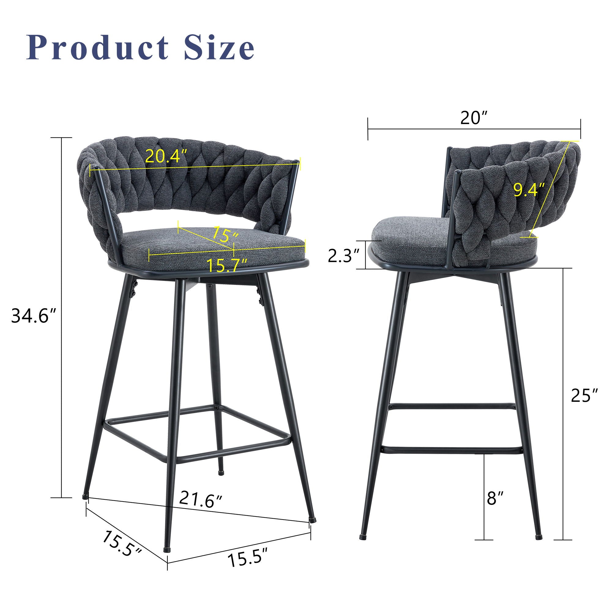 Modern Swivel Chair For Bar High Tables