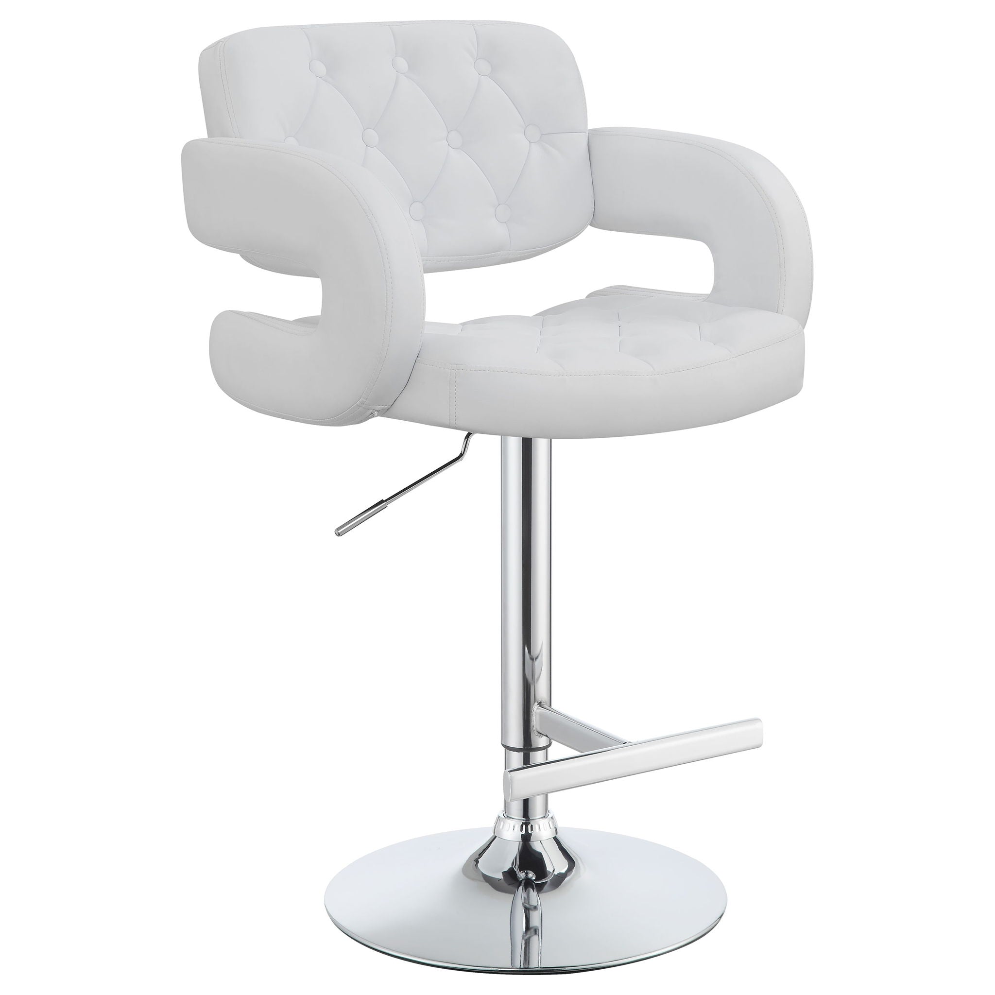 Adjustable Bar Stool With Upholstery