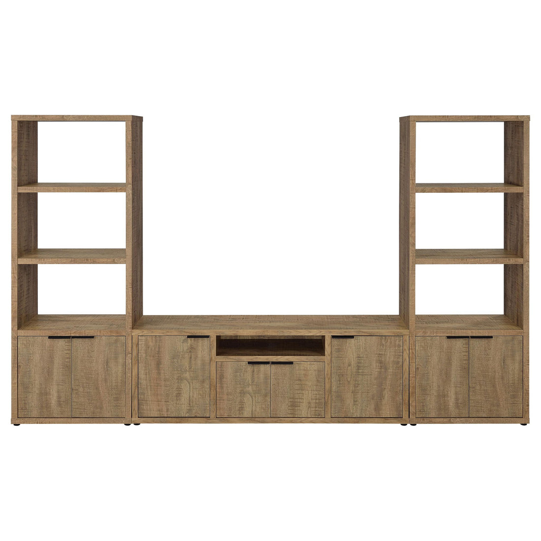 Noriega - 3 Piece TV Entertainment Center, Open &amp; Concealed Storage - Wood