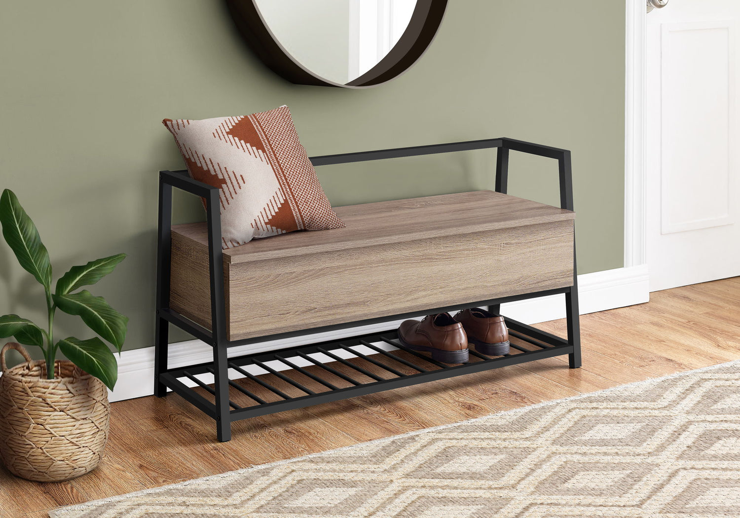 Bench Storage, Rectangular, Contemporary &amp; Modern