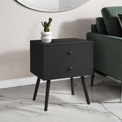 Accent Table &amp; Storage Drawers - Black