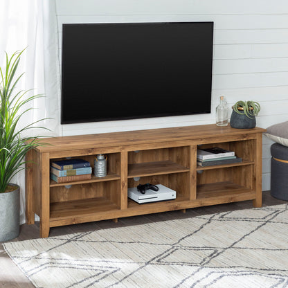 Modern Transitional 3 Shelf Open Storage 70&quot; TV Stand For 80&quot; TVs