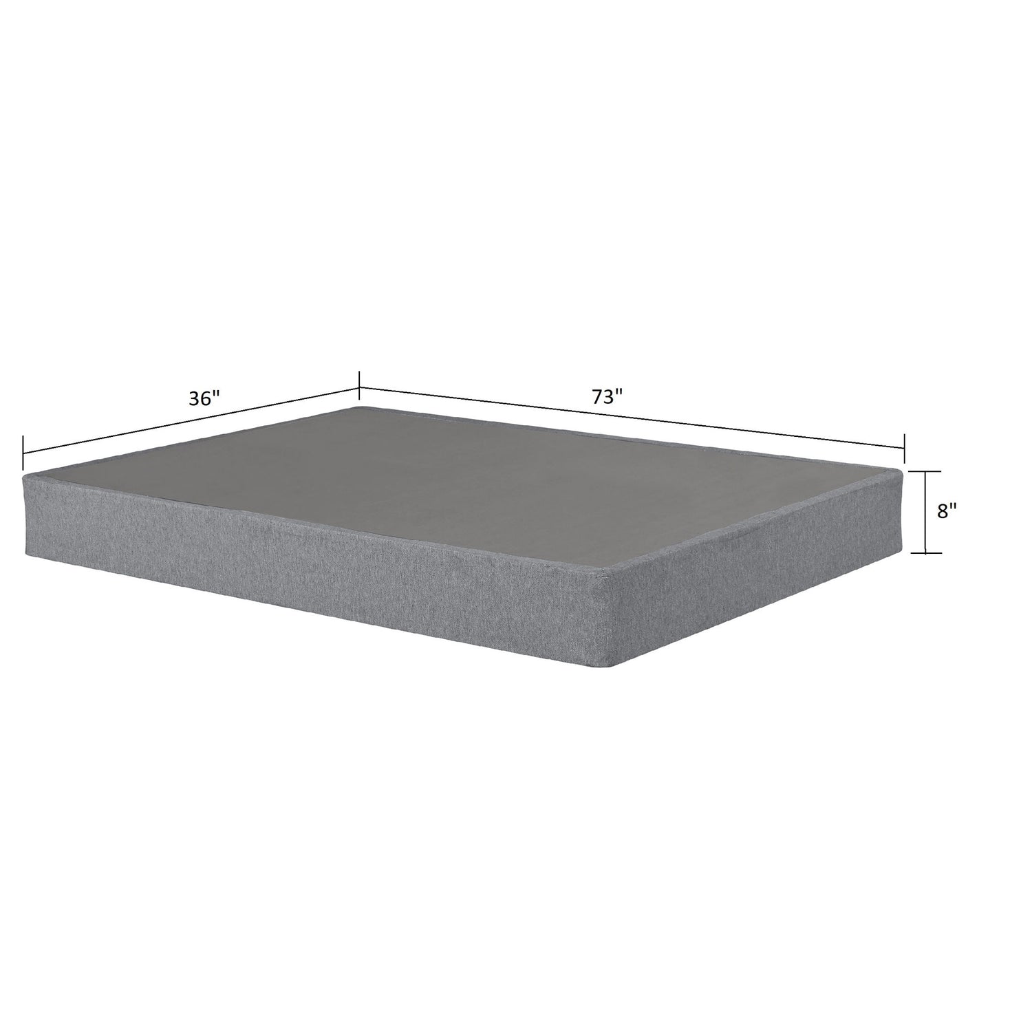 Foldable 9&quot; Twin Size Metal Mattress Box Spring Foundation Bedroom Furniture Bed Base - Gray