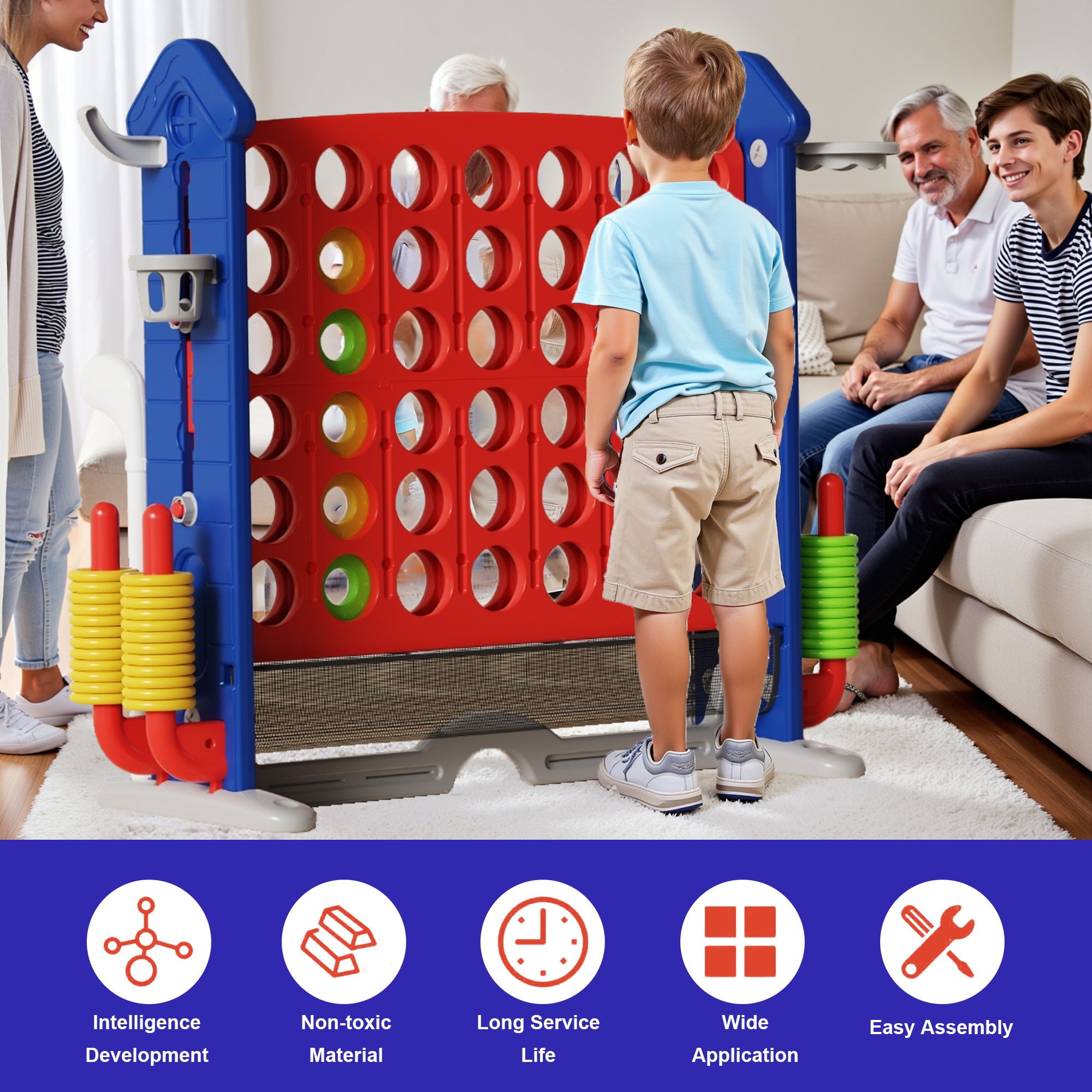 4 To Score Giant Game Set With Mesh Bag &amp; Jumbo Connect 4