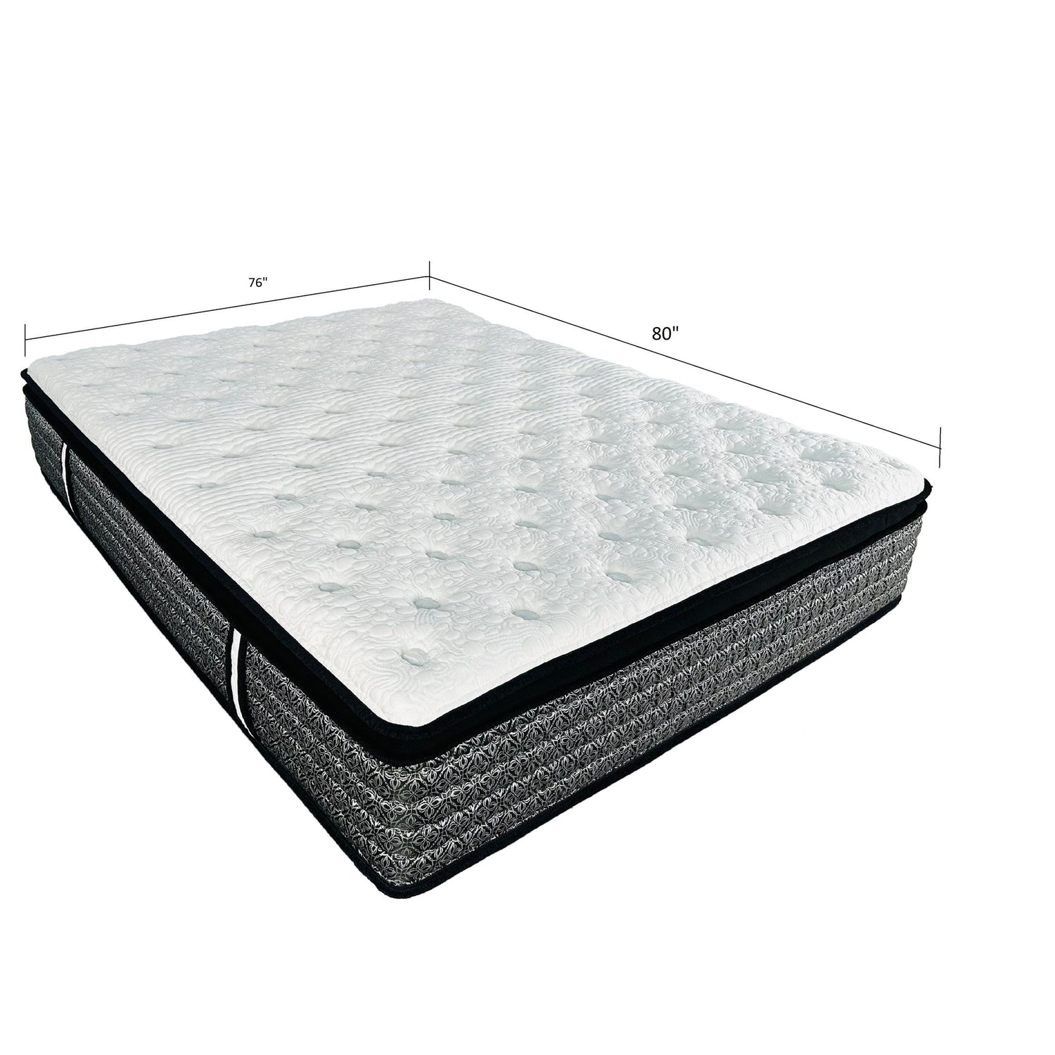 14" Premium Pocket Coil Hybrid Mattress With Gel Memory Foam, Super Plush - Gray / White - King