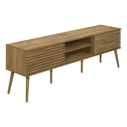TV Stand, 72 Inch, Media Entertainment Center, Storage Cabinet, Console, Storage Shelves, Contemporary &amp; Modern - Walnut
