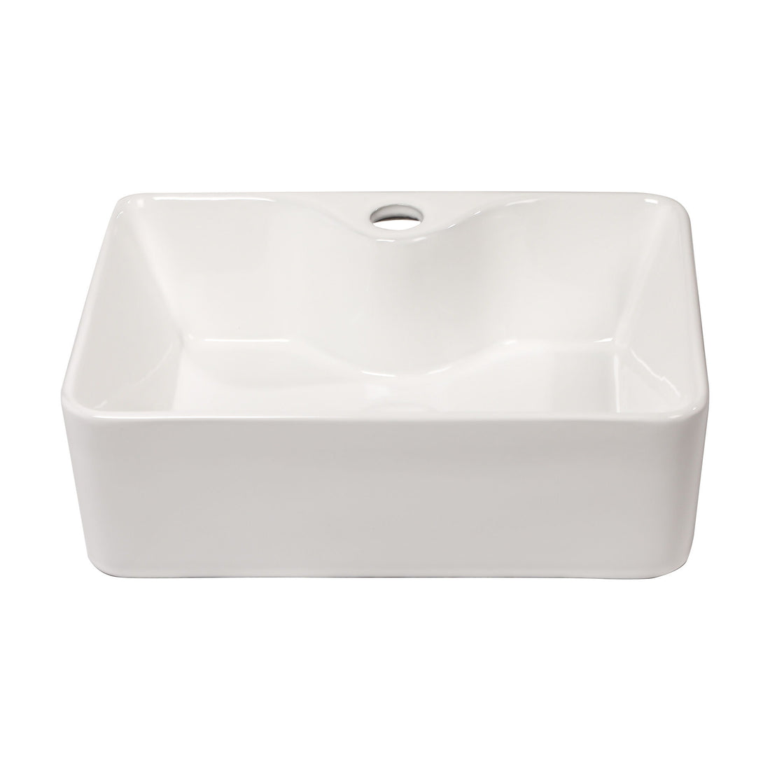 Modern Ceramic Rectangular Vessel Bathroom Sink With Sleek Design