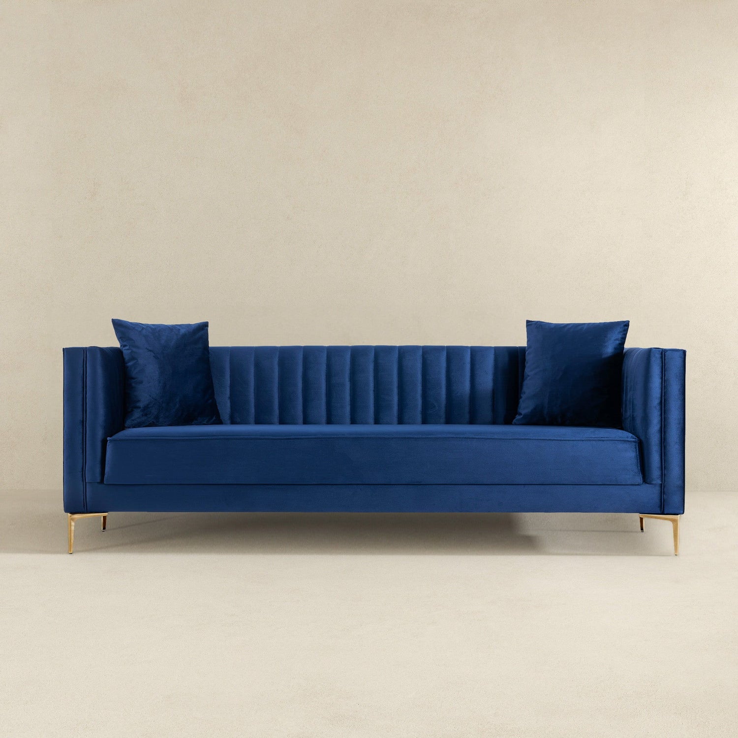 Angelina - Modern Channel Tufted Sofa
