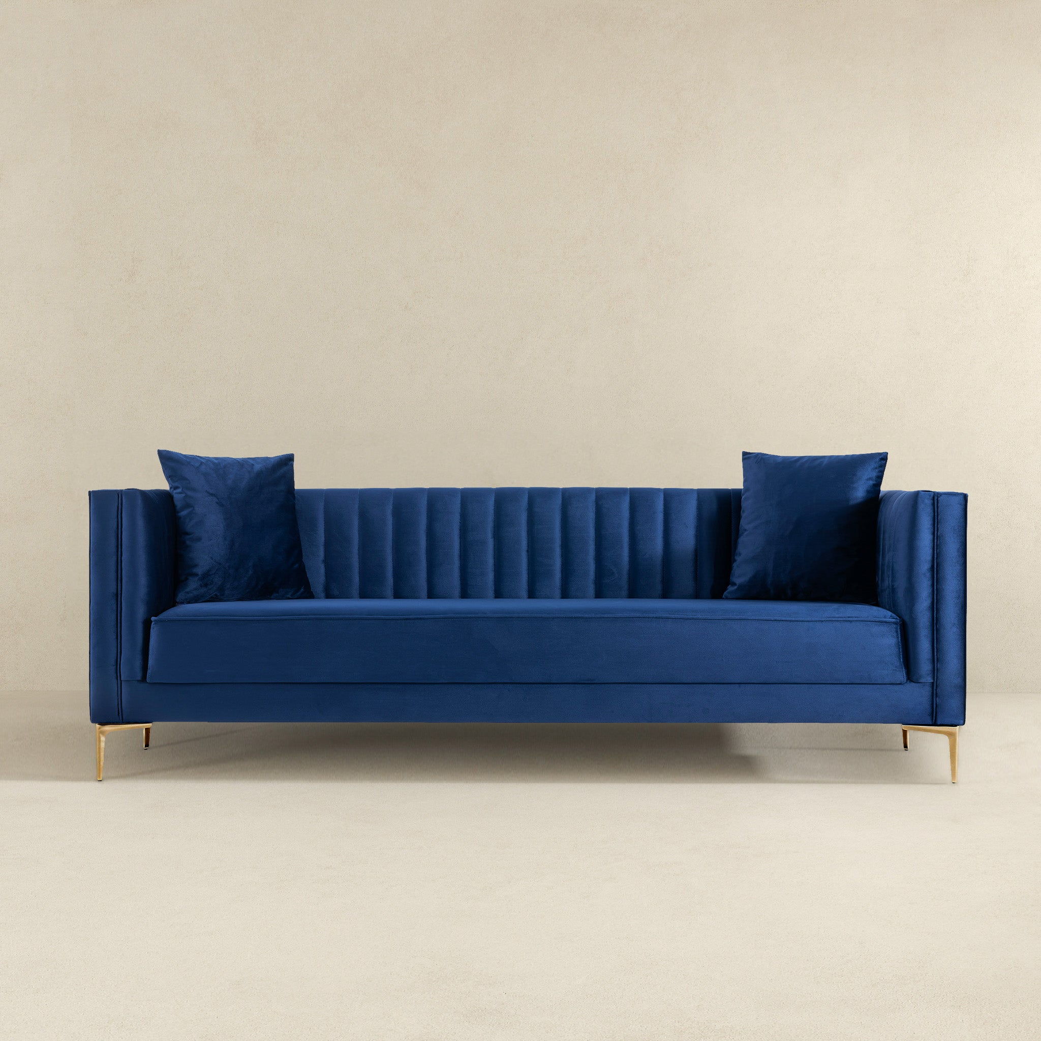 Angelina - Modern Channel Tufted Sofa