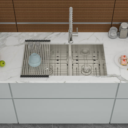 Modern Double Bowl Undermount Sink Design With 10&quot; Deep Basins