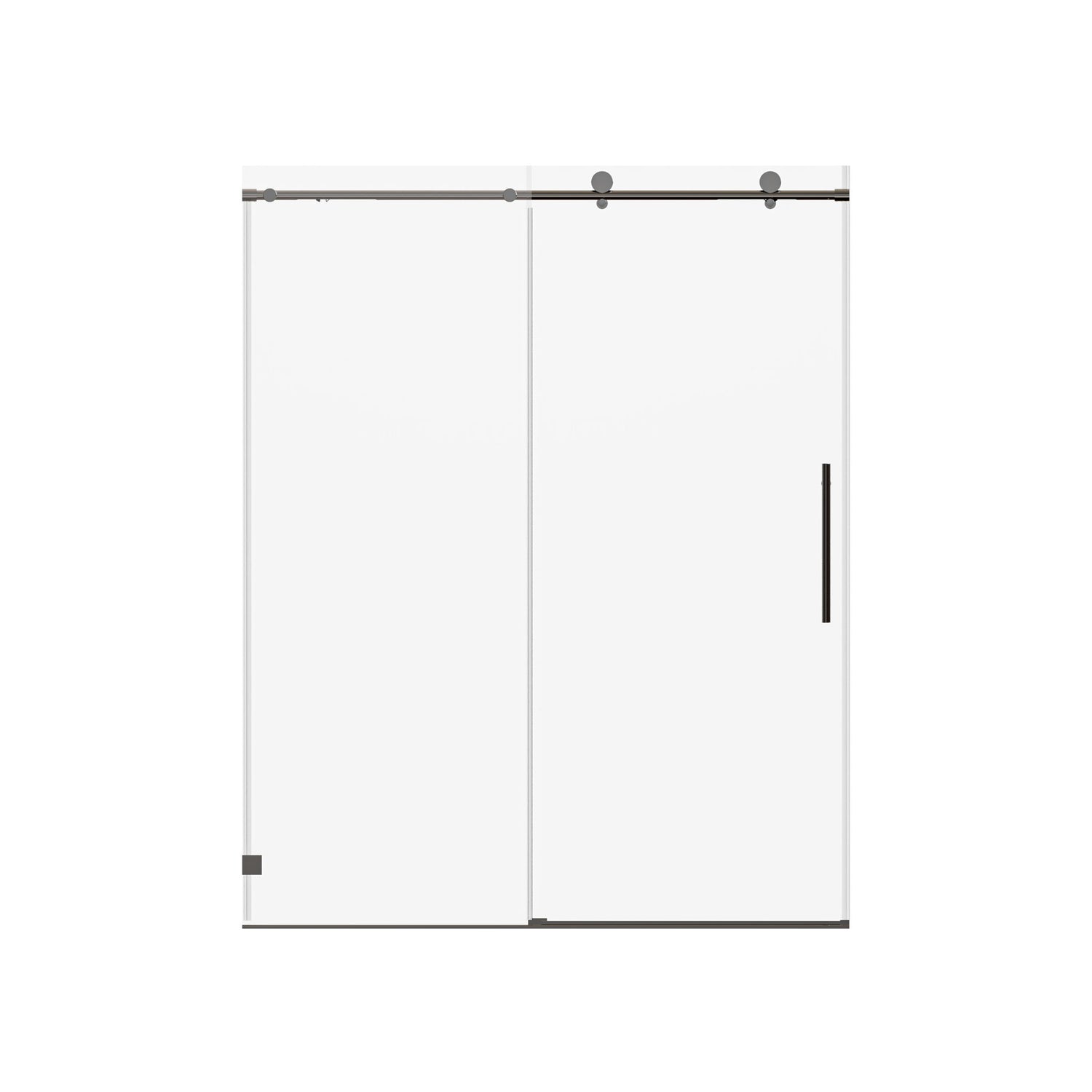 Frameless Single Sliding Soft Close Shower Doors, 5/16" Sgcc Tempered Glass