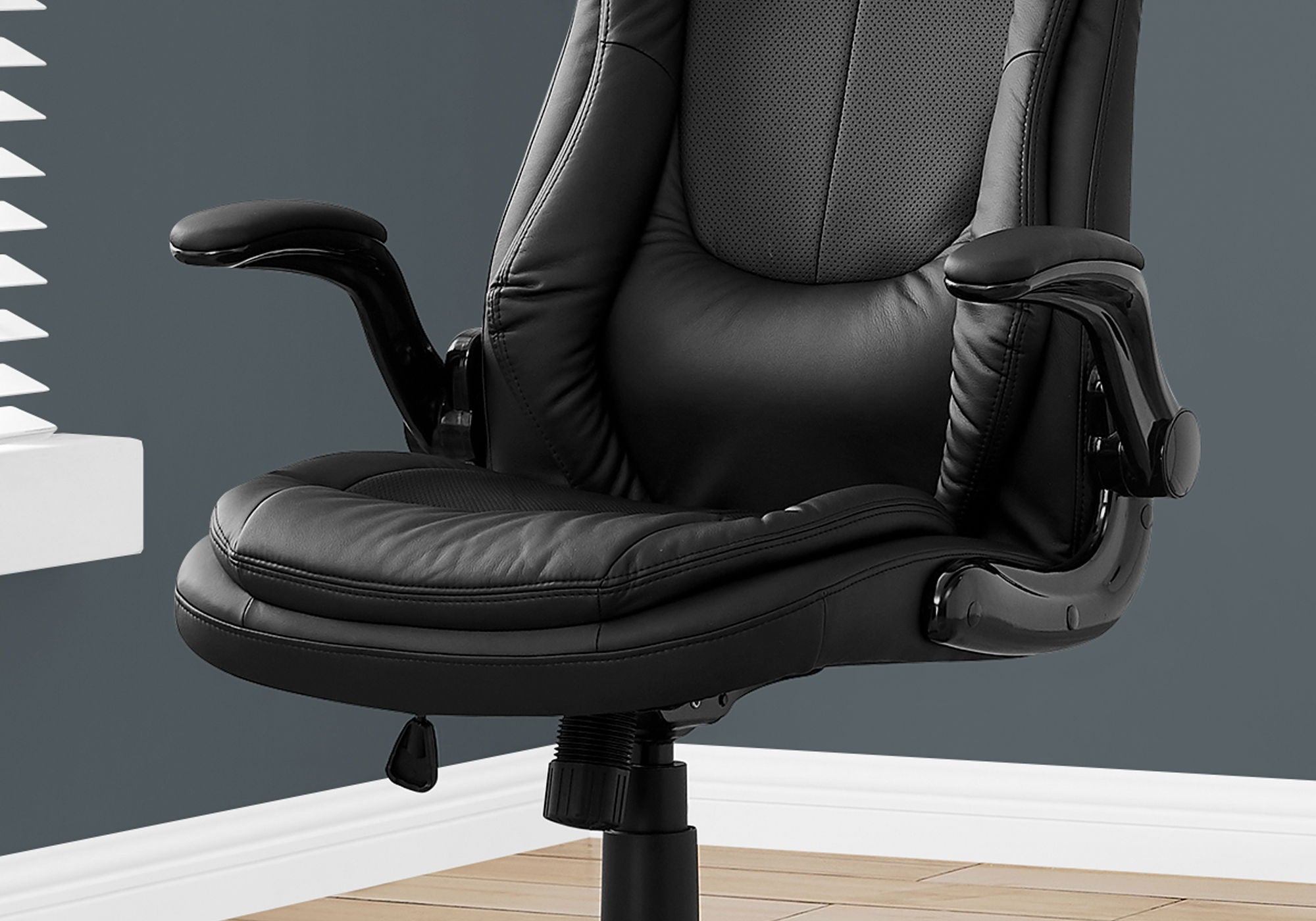 Office Chair, Adjustable Height, Swivel, Ergonomic, Armrests, Contemporary &amp; Modern - Black