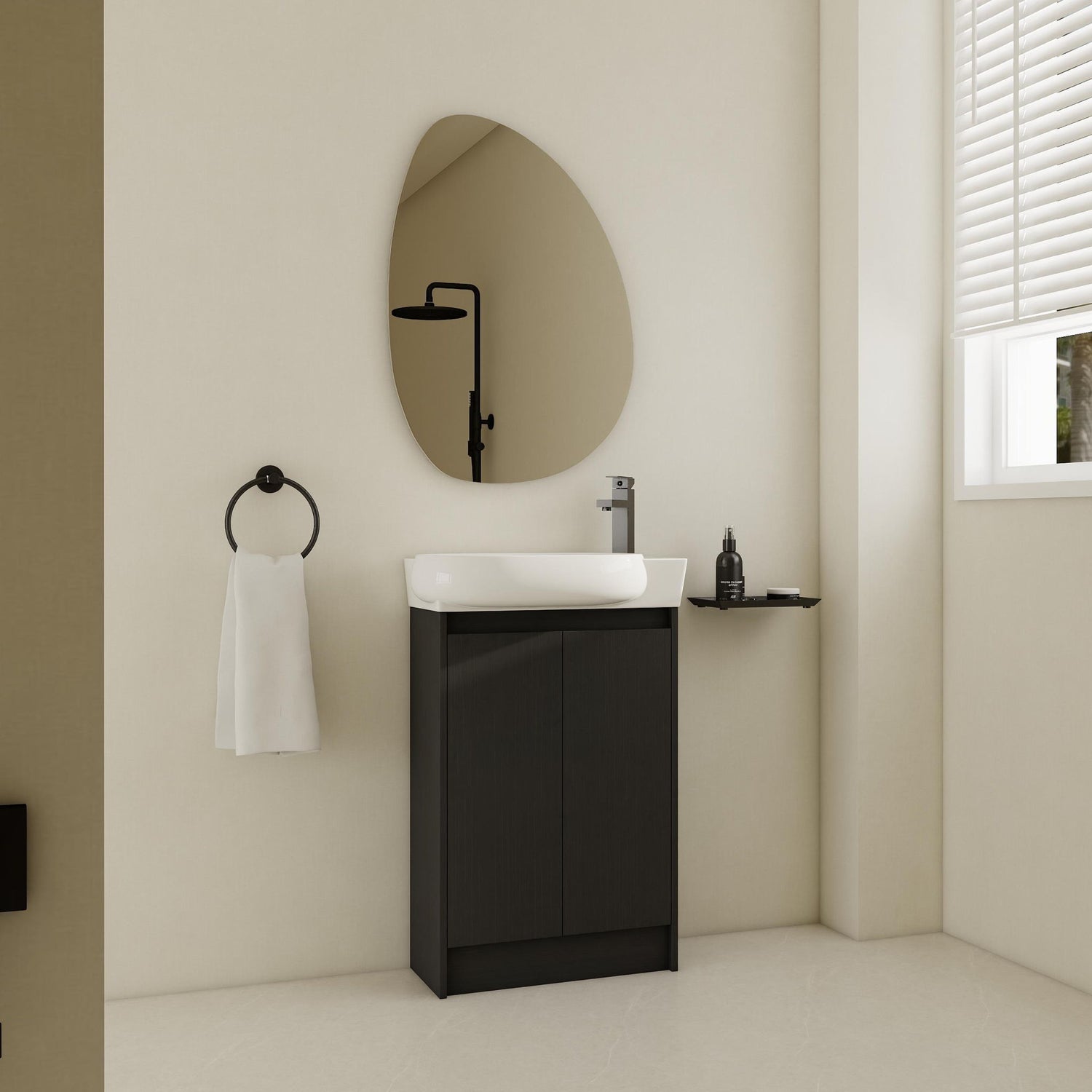 Freestanding Bathroom Vanity &amp; Sink, Soft Close Doors