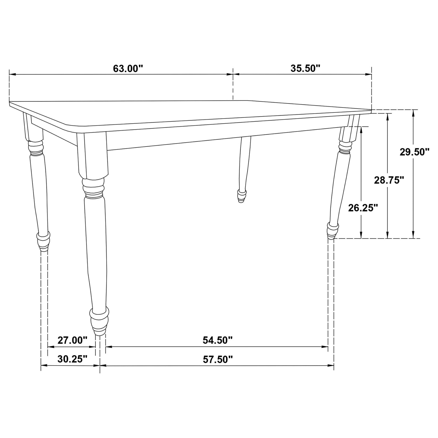 Hayward - Dining Table Rectangular Table With Rounded Edge Top - Walnut