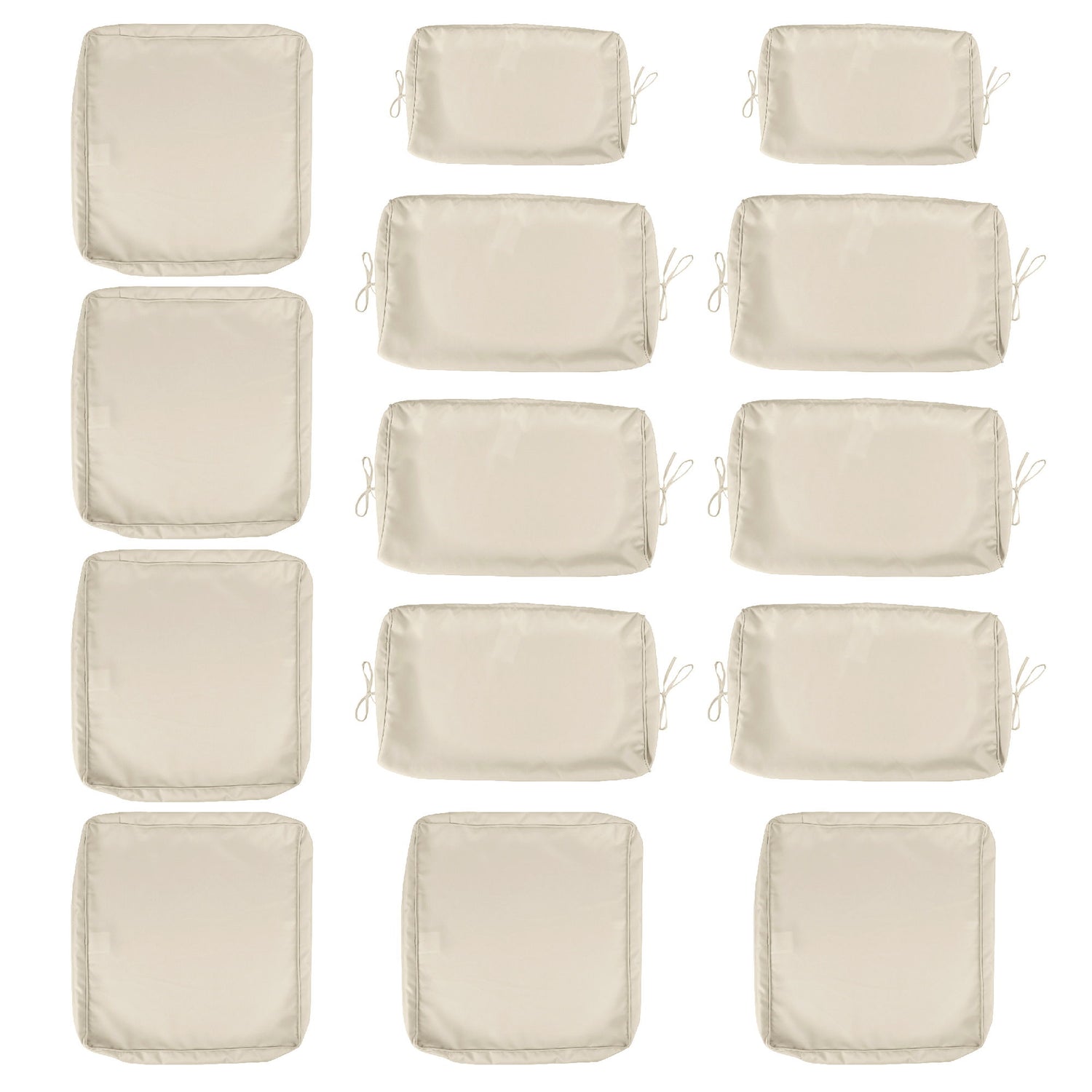 Cushion Covers For 7 Piece Wicker Sectional Sofa, 14 Pack Seat And Back Slipcovers With Zipper