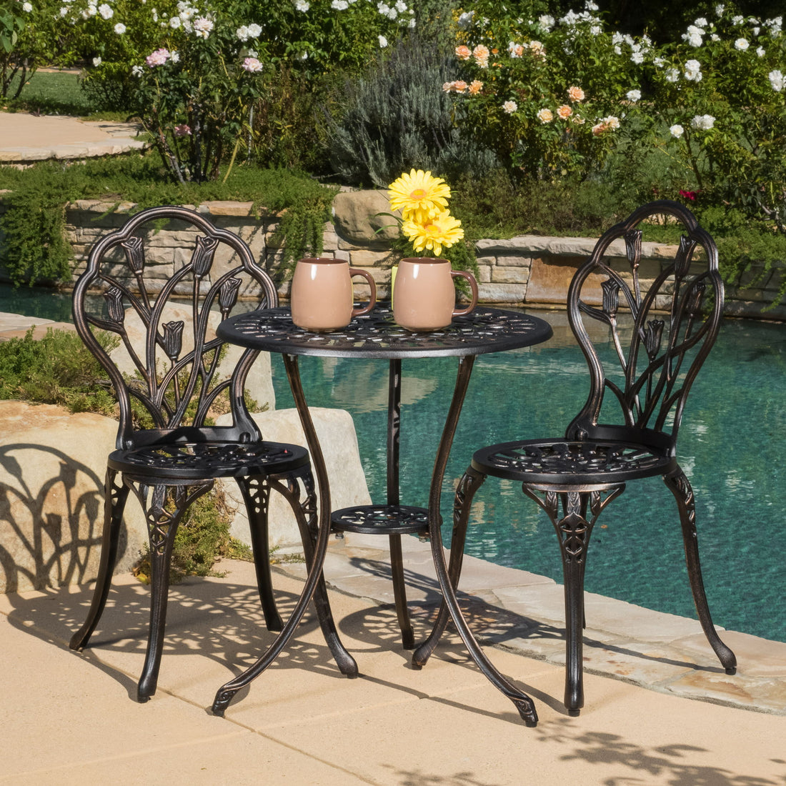 Nassau - Cast 3 Piece Bistro Set