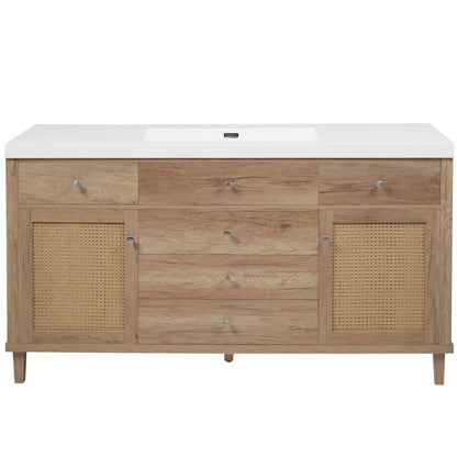 Modern Bathroom Vanity With Sink, Soft Close Drawers