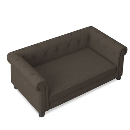 Modern Elegant Rectangle Pet Bed, Durable Elevated Dog Sofa