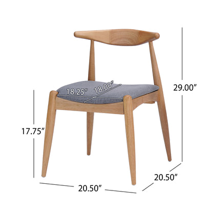 Elegant Dining Chairs With Ergonomic Backrest &amp; Comfort Cushions (Set of 2)