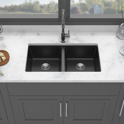 Granite Composite Double Bowl Undermount Kitchen Sink