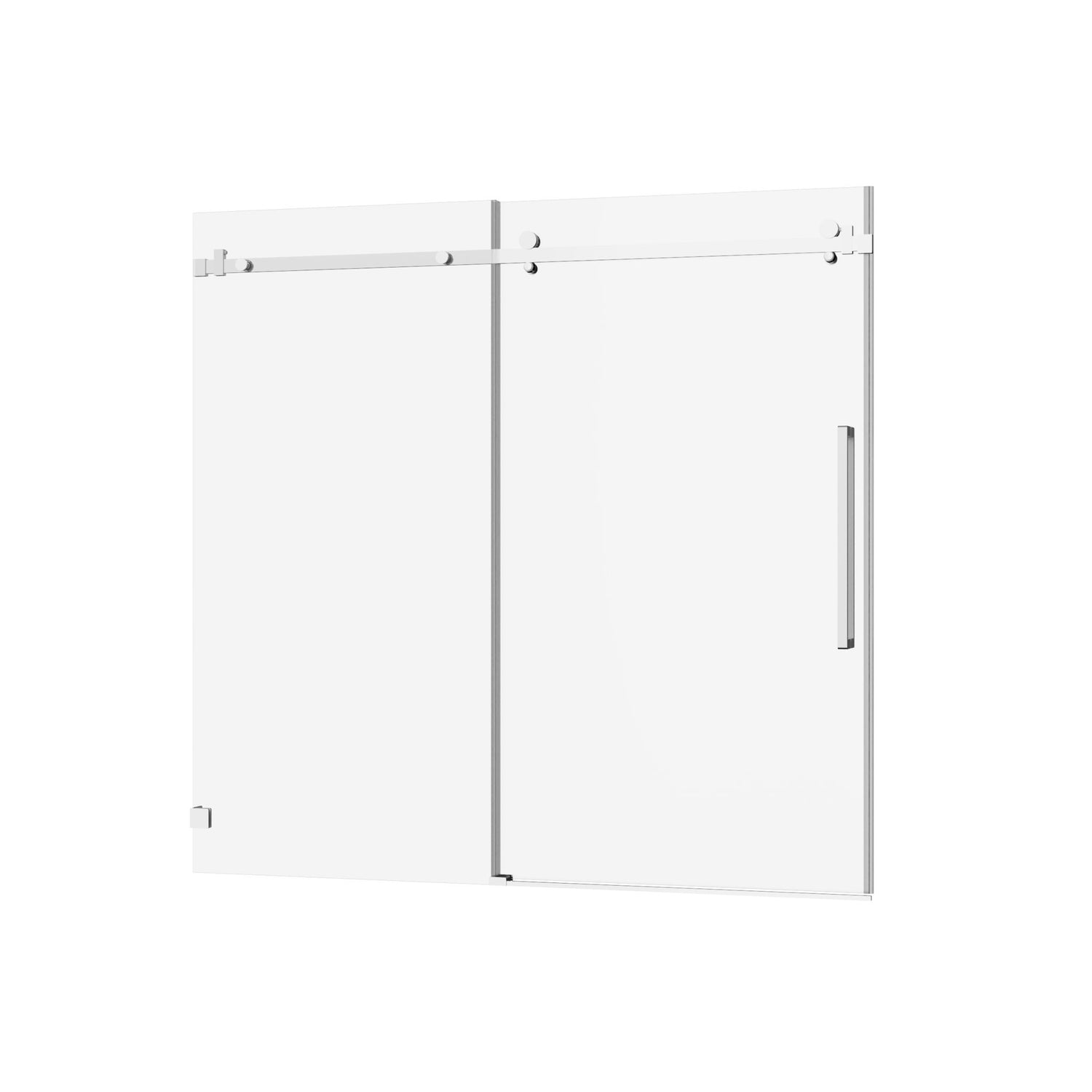 Frameless Tub Sliding Shower Door With Easy Clean Coating