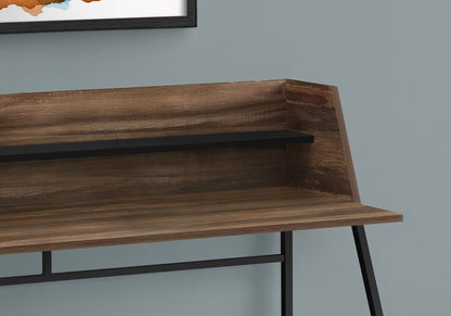 Computer Desk For Home Office, Laptop, Storage Shelves, Marble Look Contemporary &amp; Modern