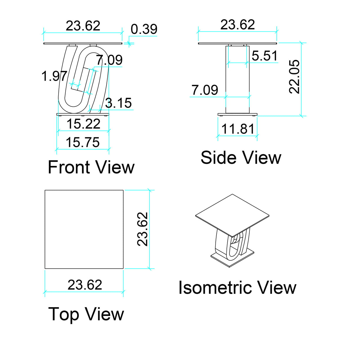 Chase - End Table Contemporary Design