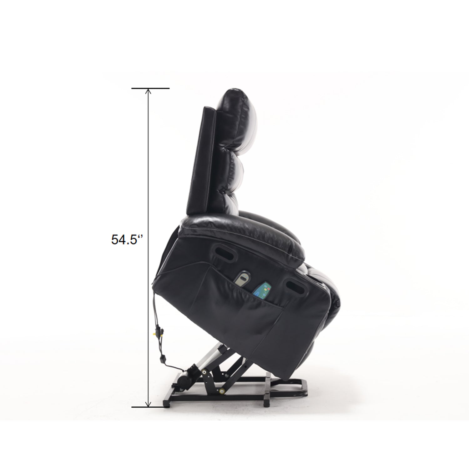 21&quot;seat width,large size Electric Power Lift Recliner Chair Sofa for Elderly, 8 point vibration Massage and lumber heat, Remote Control, Side Pockets and Cup Holders, cozy fabric, overstuffed arm pu