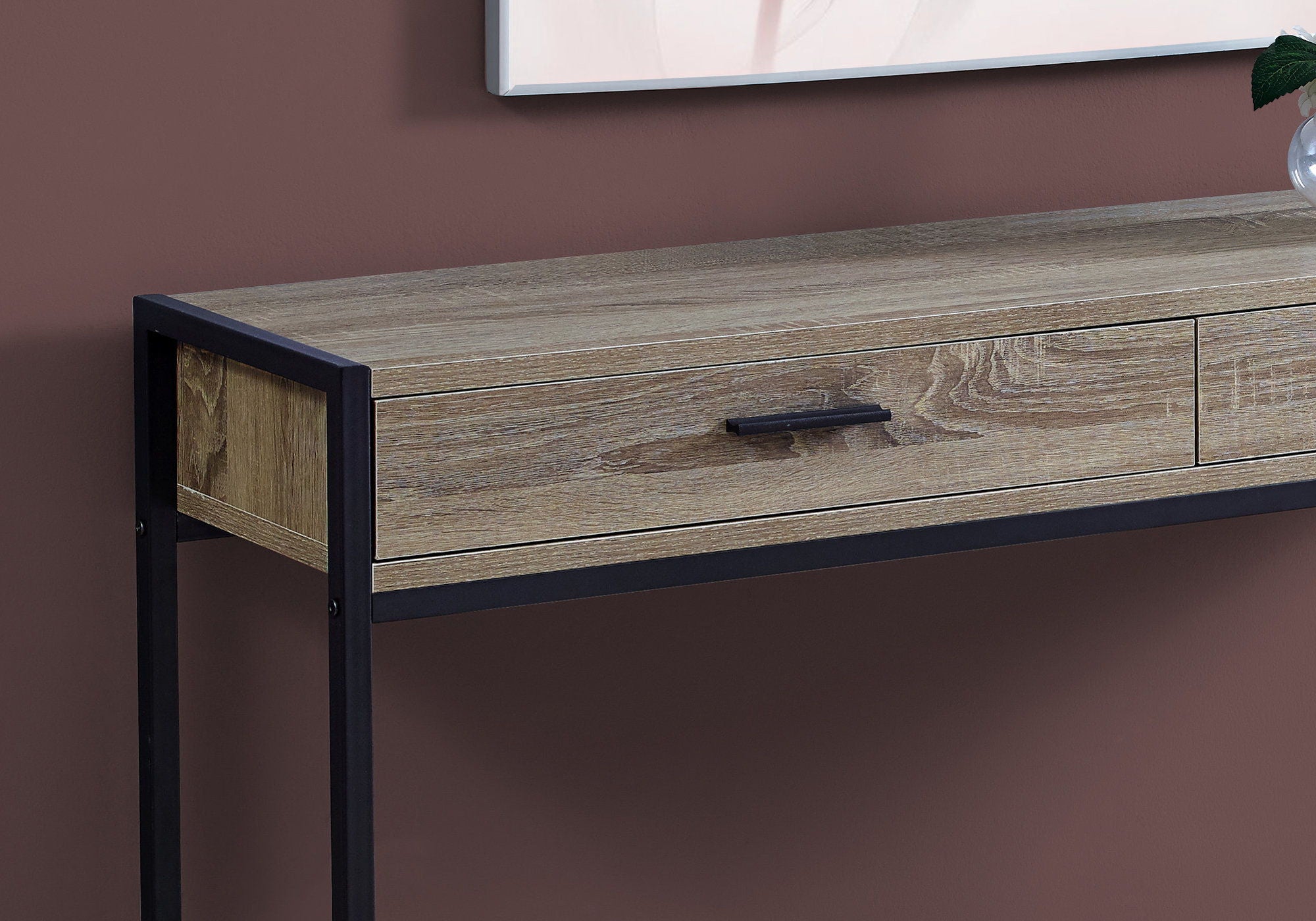 Accent Console Table For Entryway, Storage Drawers, Contemporary &amp; Modern