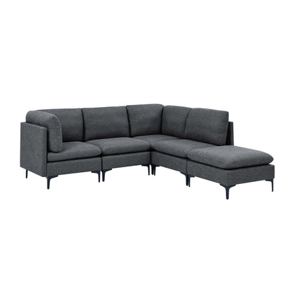 Upholstered Modular Sectional &amp; Tall Legs