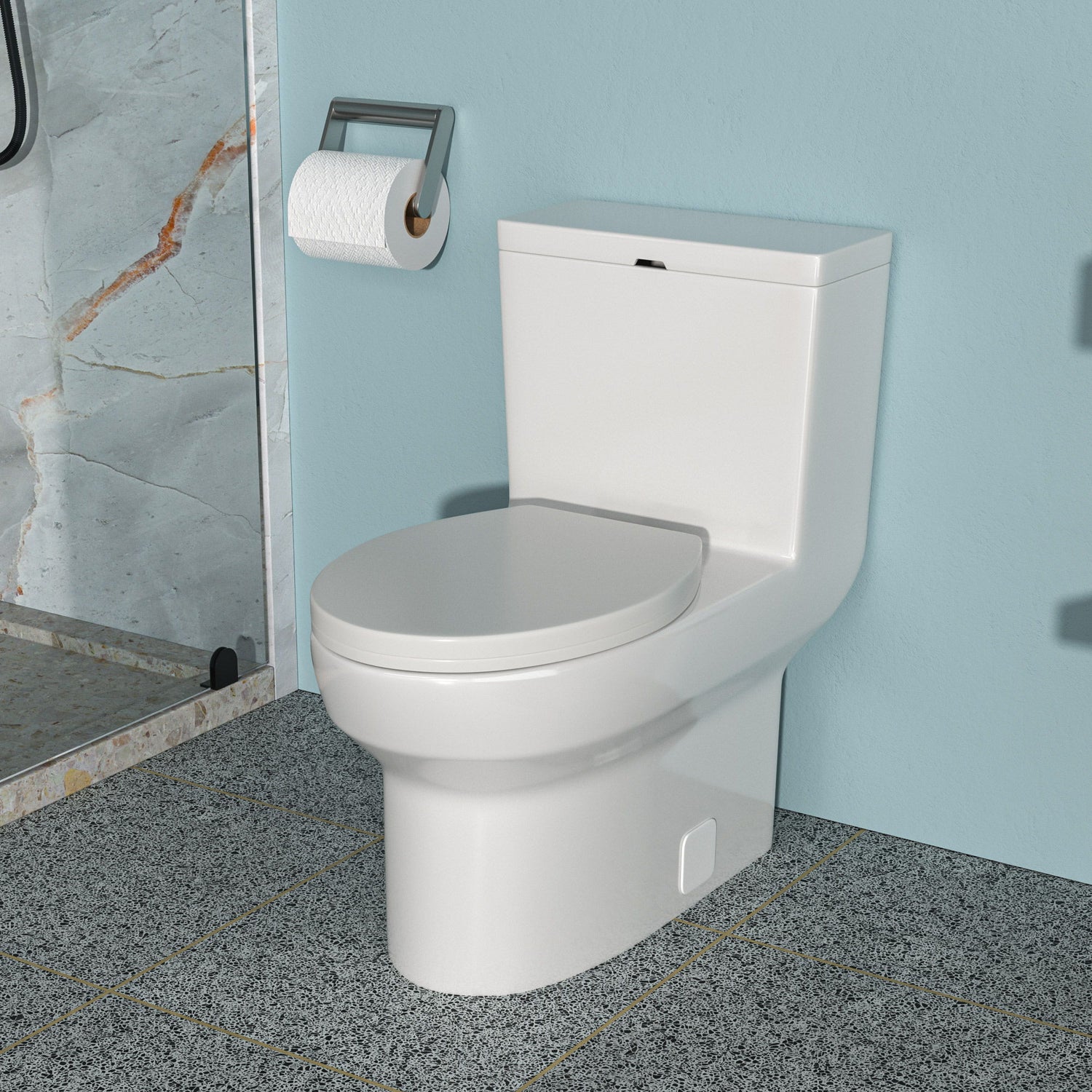 1 Piece Toilet &amp; Soft Closing Seat - White