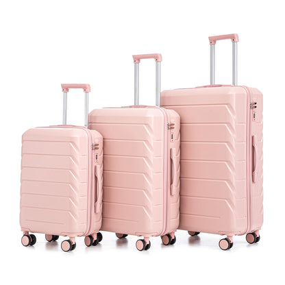 3 Pieces Set 20&quot; / 24&quot; / 28&quot; Spinner Wheel Luggage With Combination Lock
