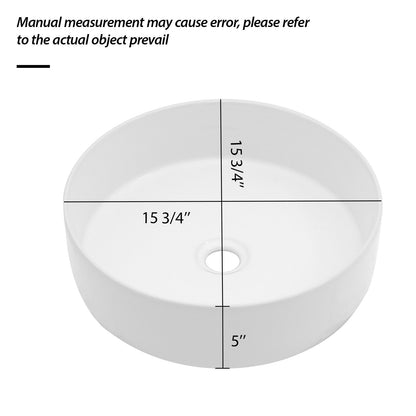 Elegant Ceramic Vessel Bathroom Sink With Stain Resistant Finish