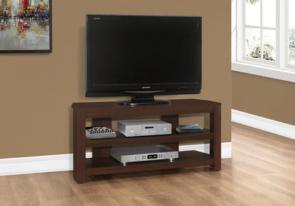 TV Stand, Console, Media Entertainment Center, Storage Shelves, Contemporary &amp; Modern - Cherry
