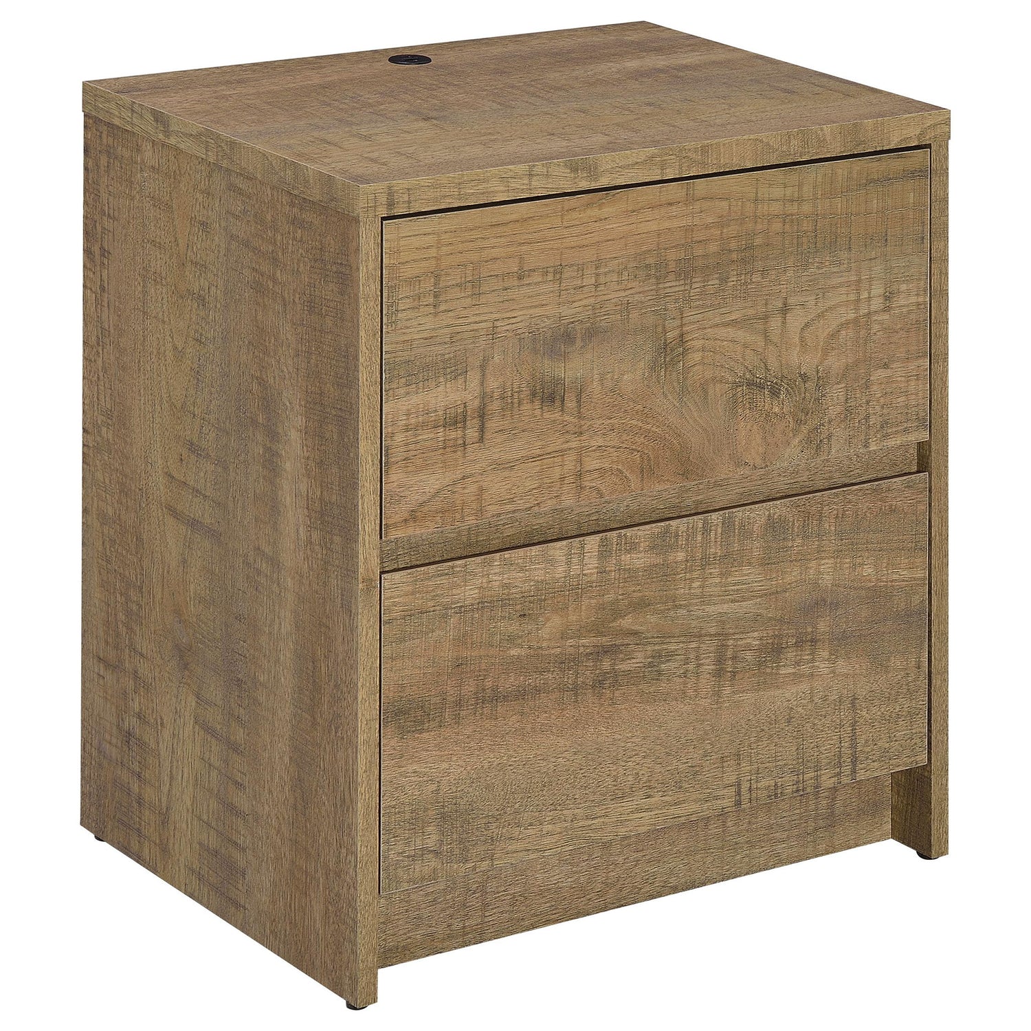 Transitional Nightstand With Dual USB Charging And Motion Sensor Light